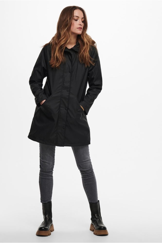 ONLSALLY RAINCOAT CC OTW 15206116 Black/BLACK TEDD
